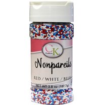 Red / White / Blue Non-Pareils 3.8 oz