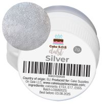 Silver Metallic Luster Dust, 2 grams