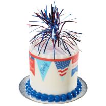 Independence Day Spray Mylar, Cupcake Pics, 6 ct