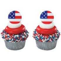 American Flag Cupcake Rings, 12 ct.