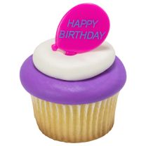 Happy Birthday Balloons, Cupcake Pics,12 ct.